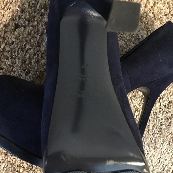 YSL blue suede Tribute Shoe - Picture 5 of 5